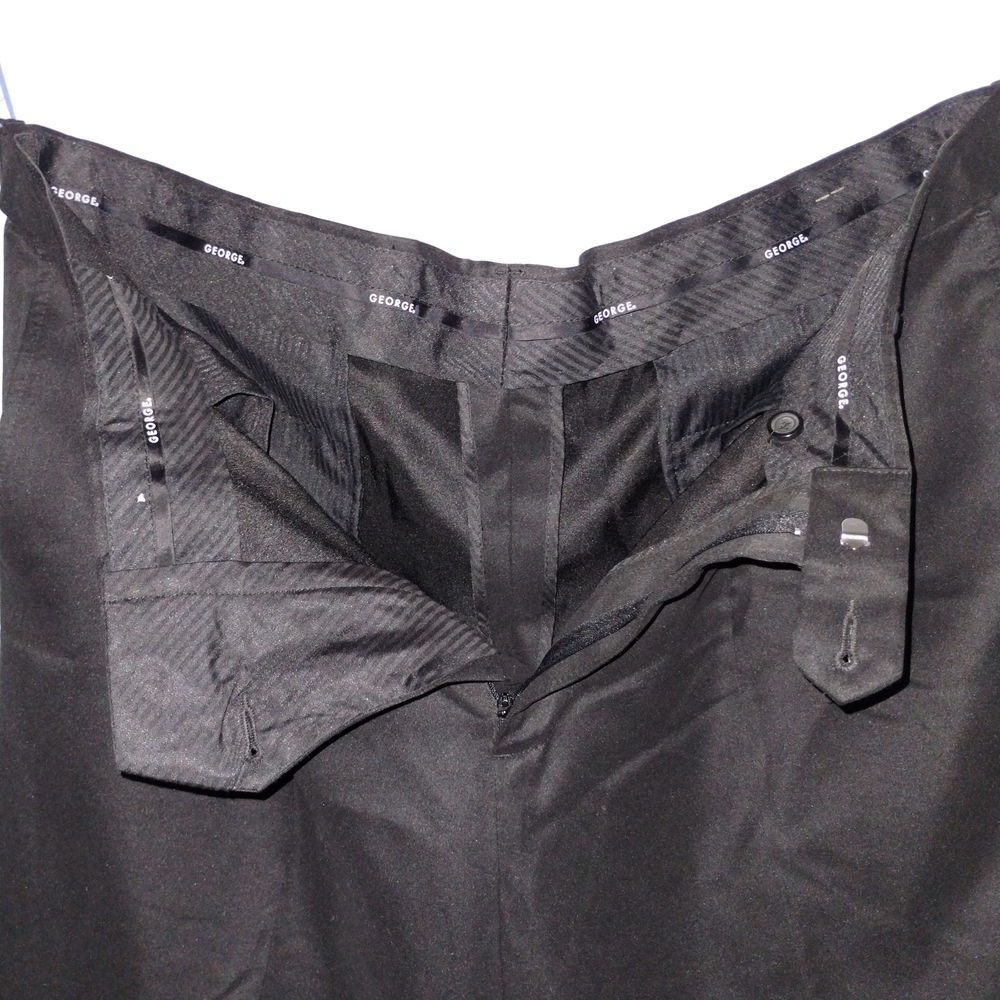 George Men's Black Dress Pants